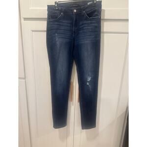 Kan Can Skinny Jeans Womens size W9 28 Mid Rise Destroyed Style KC6034D Blue